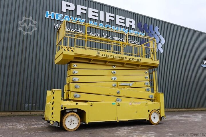 Schaarlift PB Lifttechnik S195-12ES Electric, 19.6m Working Height, 700kg Ca