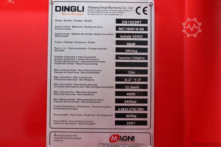 Schaarlift Magni DS1523RT New And Available Directly From Stock, Di