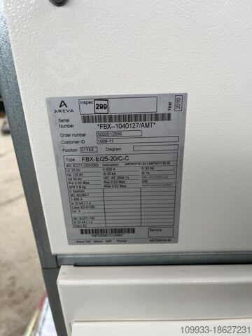 Spínací a řídicí zařízení AREVA FBX 22kV 630A 20kA