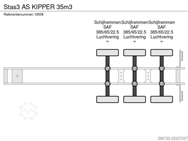 Teherautó Stas 3 AS KIPPER 35m3