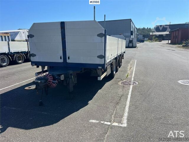 Platform aanhanger Tyllis 3 axle Flatbed trailer w/ foldable side doors