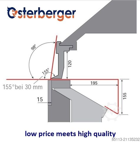 Piegatrice per lamiera OSTERBERGER ESM 2600.3,5.240 Powerful