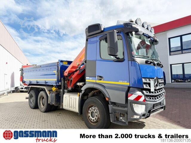 Kiepwagen Mercedes-Benz Arocs 2643 K 6x4, Kran Palfinger PK13001-K B, Funk
