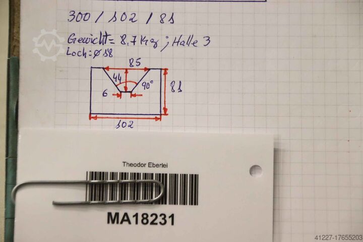 Prisma de llegada Guss 300/102/H81 mm 90°