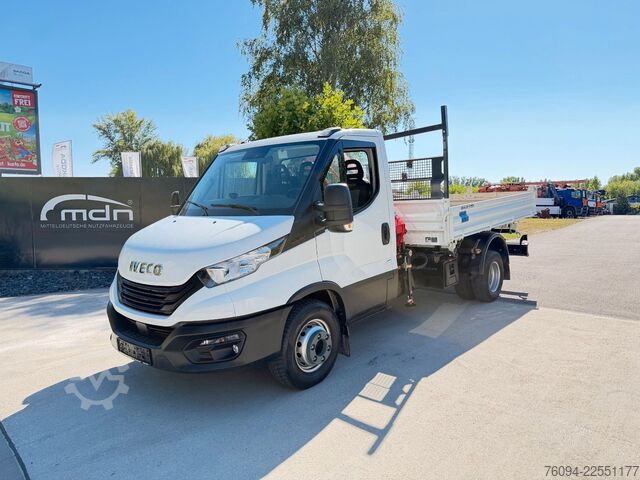 Truck-mounted crane van IVECO Daily 72-180 Meiller Kipper Kran 10m FUNK AHK