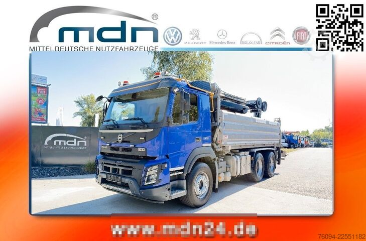 Truck mounted crane VOLVO FMX 500 6x4 KRAN abstattelbar 18m Kipper Bordmat