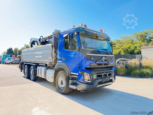 Truck mounted crane VOLVO FMX 500 6x4 KRAN abstattelbar 18m Kipper Bordmat