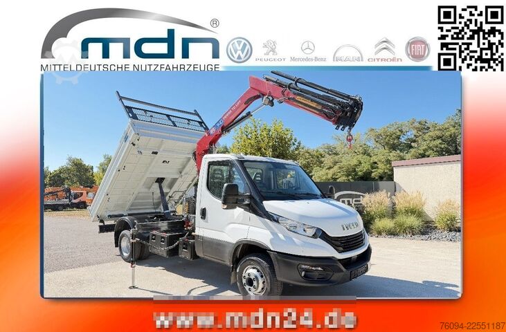 Tipper van IVECO Daily 72-180 Meiller Kipper Kran 10m FUNK AHK