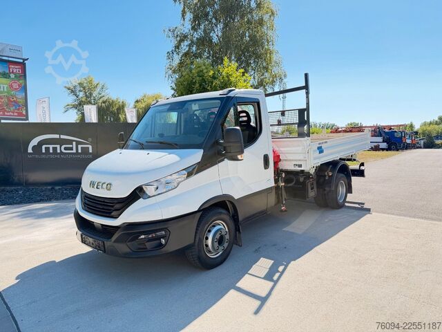 Tipper van IVECO Daily 72-180 Meiller Kipper Kran 10m FUNK AHK