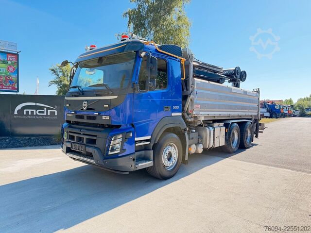 Ανατρεπόμενο φορτηγό VOLVO FMX 6x4 KRAN abstattelbar 18m Kipper Bordmatik