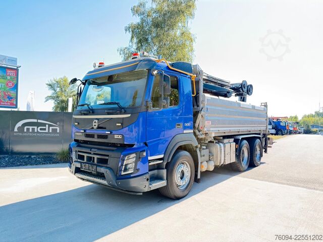 Ανατρεπόμενο φορτηγό VOLVO FMX 6x4 KRAN abstattelbar 18m Kipper Bordmatik
