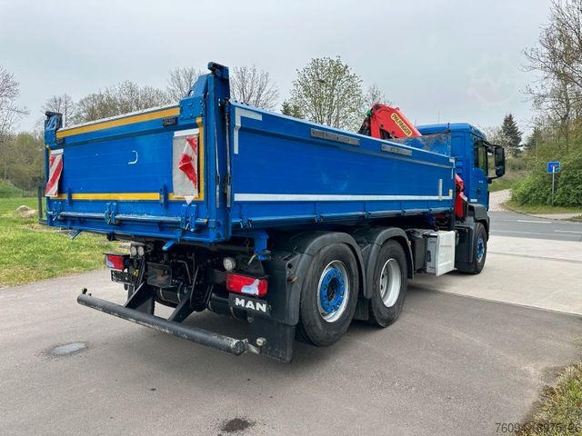 Driezijdige kipper MAN TGS 26.460 6x2 Pritsche KRAN Greifer lift/lenk