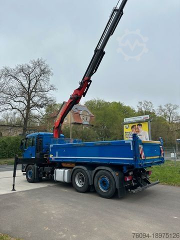Driezijdige kipper MAN TGS 26.460 6x2 Pritsche KRAN Greifer lift/lenk