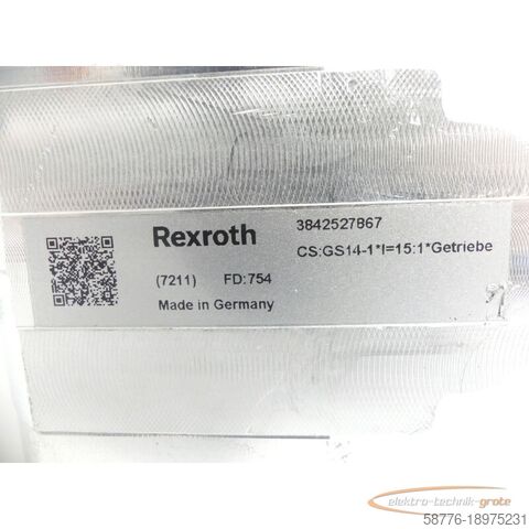 Rexroth motor Rexroth 3SIEK63-4C2/339 MNR 3842547992  Getriebe SN: 554B15342151