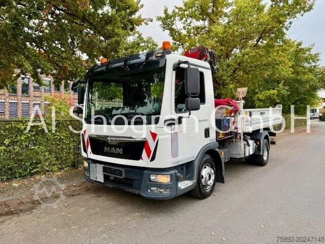 Wywrotka 3-stronna MAN TGL 12.250 Kipper Mit Kran HMF 1020-K2 Funk/Eu6