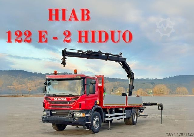 Autokran SCANIA P 280 * HIAB 122 E - 2 HIDUO + FUNK* TOPZUSTAND