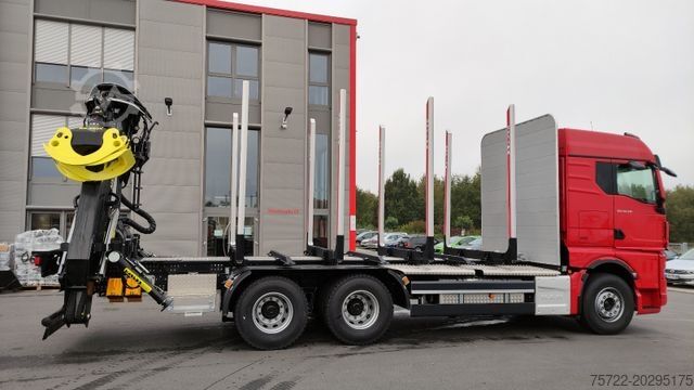Houttransportwagen MAN TGX 33.510 6x4 BL/KRAN TAJFUN LIV ODER EPSILON