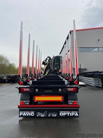 Remolque de troncos PAVIC HTA27 68E/Luftfederung/Schemel/Achse Liftbar
