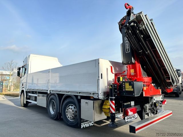 Vrachtauto met open laadbak SCANIA R 560 6x2-4/BAUSTOFFFAHRZEUG/KRAN FASSI F255RA