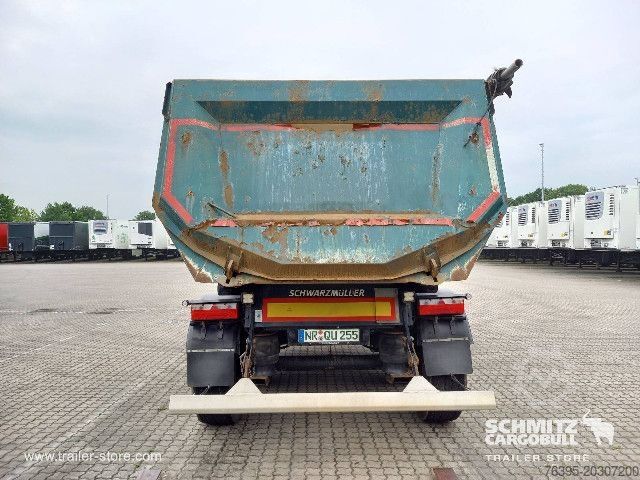 Kippers oplegger Schwarzmüller Semitrailer Tipper Steel half pipe body 23m³