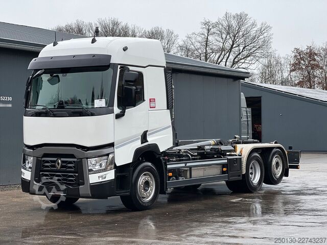 Camião porta-contentores de gancho RENAULT T480 6x2 Euro6 Meiller-Abrollkipper