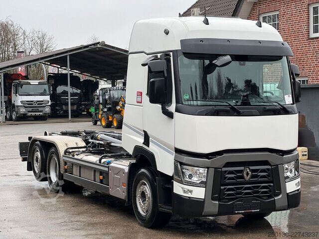 Camião porta-contentores de gancho RENAULT T480 6x2 Euro6 Meiller-Abrollkipper