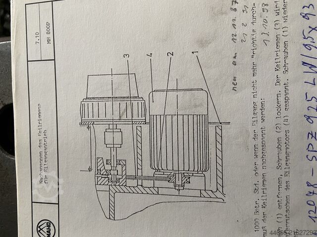 Feed motor MAHO 800 P