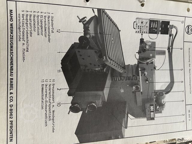 Feed motor MAHO 800 P