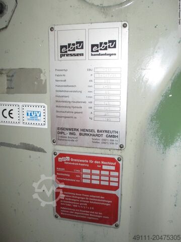 Έκκεντρη πρέσα - μονή στήλη EBU H 25 F