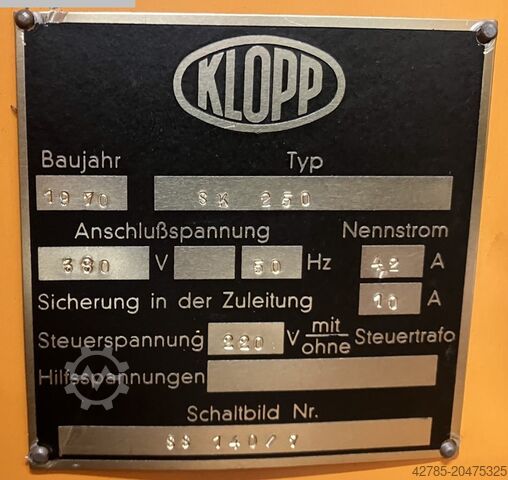 Μηχανή διαμόρφωσης - Κάθετη KLOPP SK 250