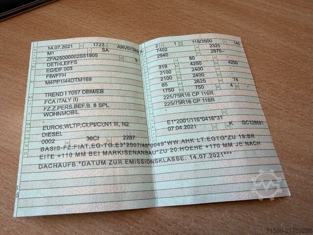 Camper Dethleffs EG/DF 003 - Trend I 7057 DBM/EB