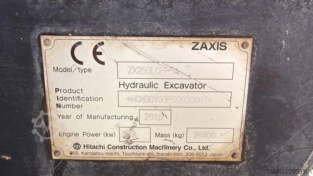 Guseničarski bager Hitachi ZX250LCH-5A (AIRCO / 6.868 HOURS / BELGIAN MACH...