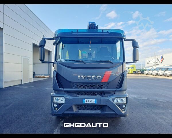Tractora standard IVECO EUROCARGO 180E28 CON GRU PM E CASSONE FISSO