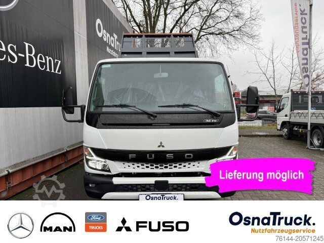 Transporter mit Kipper MITSUBISHI 3C15 AMT Hinterkipper+Box Klima,AHK3,5t,Diff.-Sp