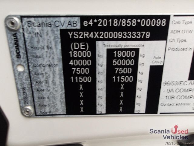 Tehlikeli madde kamyonu Scania R 460 EB - MEGA - HIGHLINE - 2x TANKs - ACC