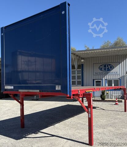 Intercambiabile con pianaleWechselbrücke con piattaforma Krone 7,45m BDF Baustoff Multilockrahmen