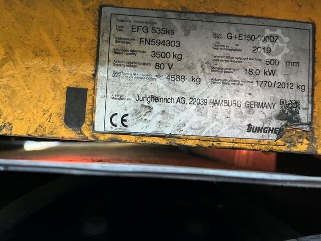 Stivuitor electric cu 4 roți Jungheinrich EFG535k