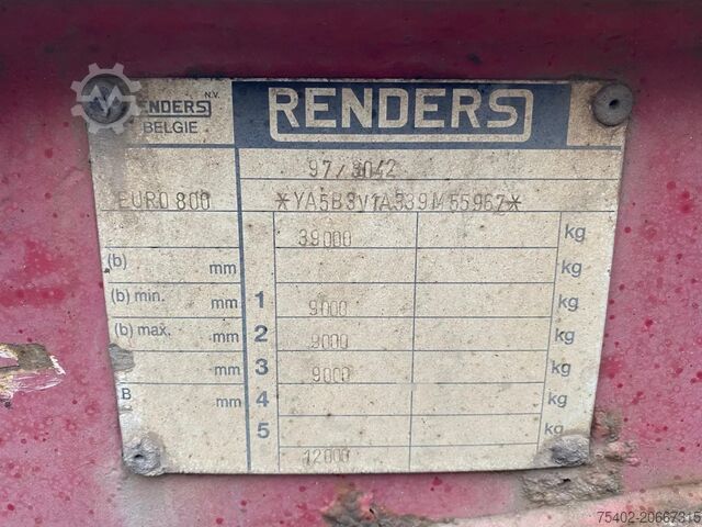 Containervervoer Renders Euro 800 / 2x Extendable / 1x Lift Axle / Disc ...