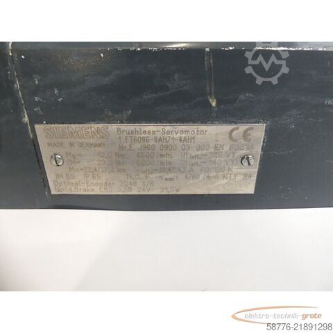 Unità di controllo Siemens 1FT6086-8AH71-4AH1 Synchronservomotor SN: EJ960090003002