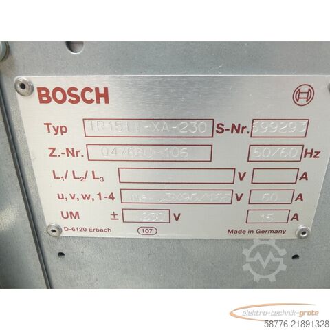 Component Bosch TR15II-XA-230 /  Transistorverstärker SN: 699293