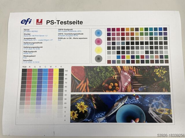 Digital trykmaskine Xerox Versant 180 incl. Fiery Bookletfinisher, 2-side trimmer