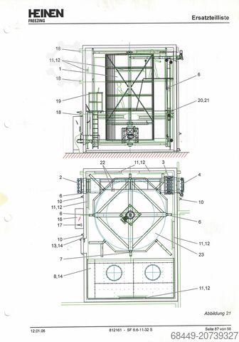 Meat processing machine Heinen Arctic Spiral Freezer Type SF 6.6-11-32