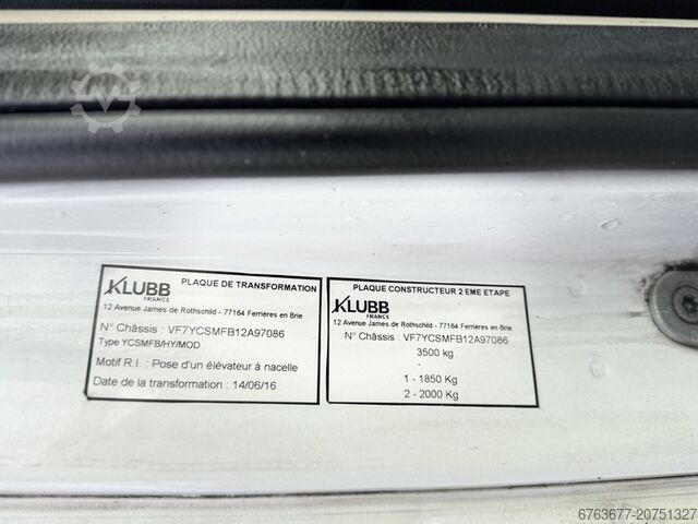 Citroen Jumper 2.2HDI Autohoogwerker Arbeitsbuhne 12.5mtr werkhoogte 2016 CITROËN Jumper 2.2HDI Autohoogwerker Arbeitsbuhne 12.5mtr werkhoogte 2016