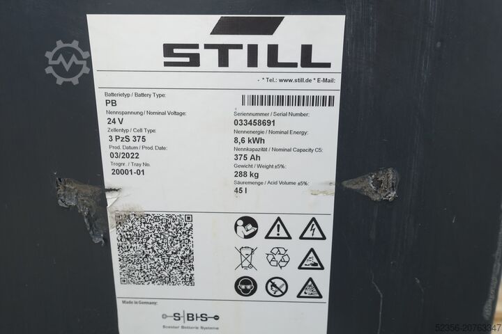 Forklift battery SBS / Still Staplerbatterie 24V 3PzS375 96% C-5
