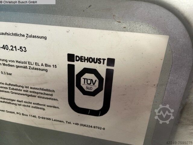 Opslagcontainer voor afgewerkte olie DEHOUST DOPPELWANDIG