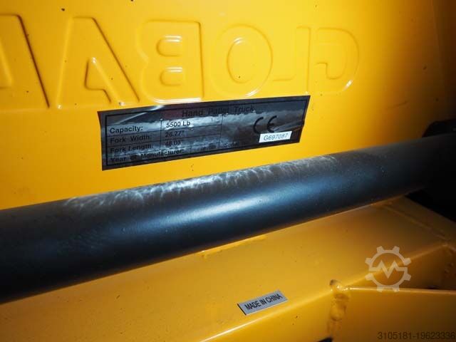 Laagheffende hand palletwagen Global TX25L