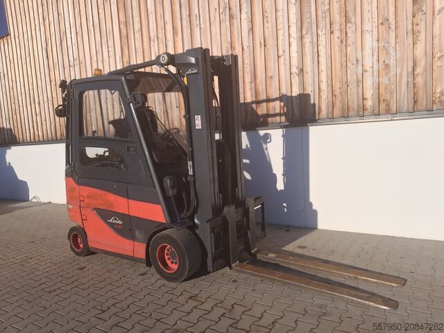 Front loader forklift Linde E 30 Triplex Doppelzusatzhydraulik