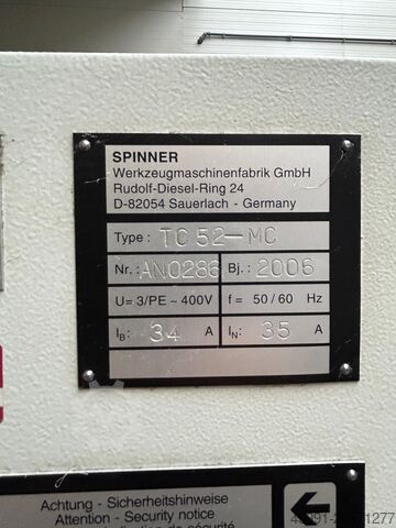 CNC turning and milling center Spinner TC52-MC