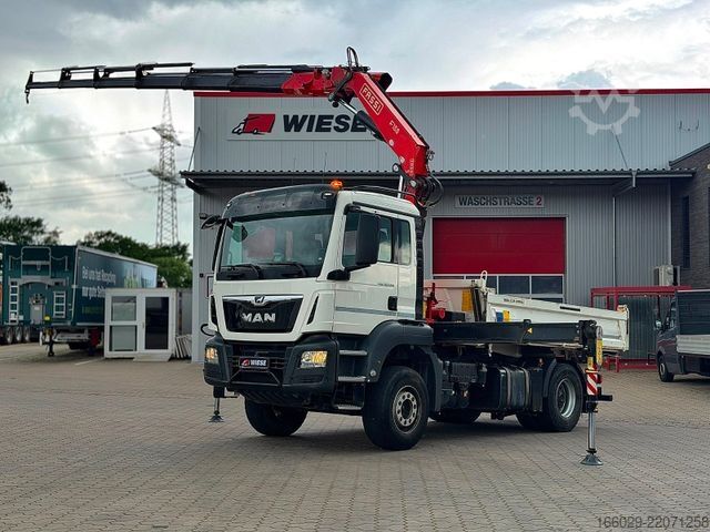 Dreiseitenkipper LKW MAN 18.430 TGS Kran Fassi F155, Kipper