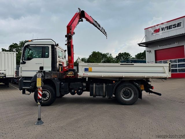 Dreiseitenkipper LKW MAN 18.430 TGS Kran Fassi F155, Kipper